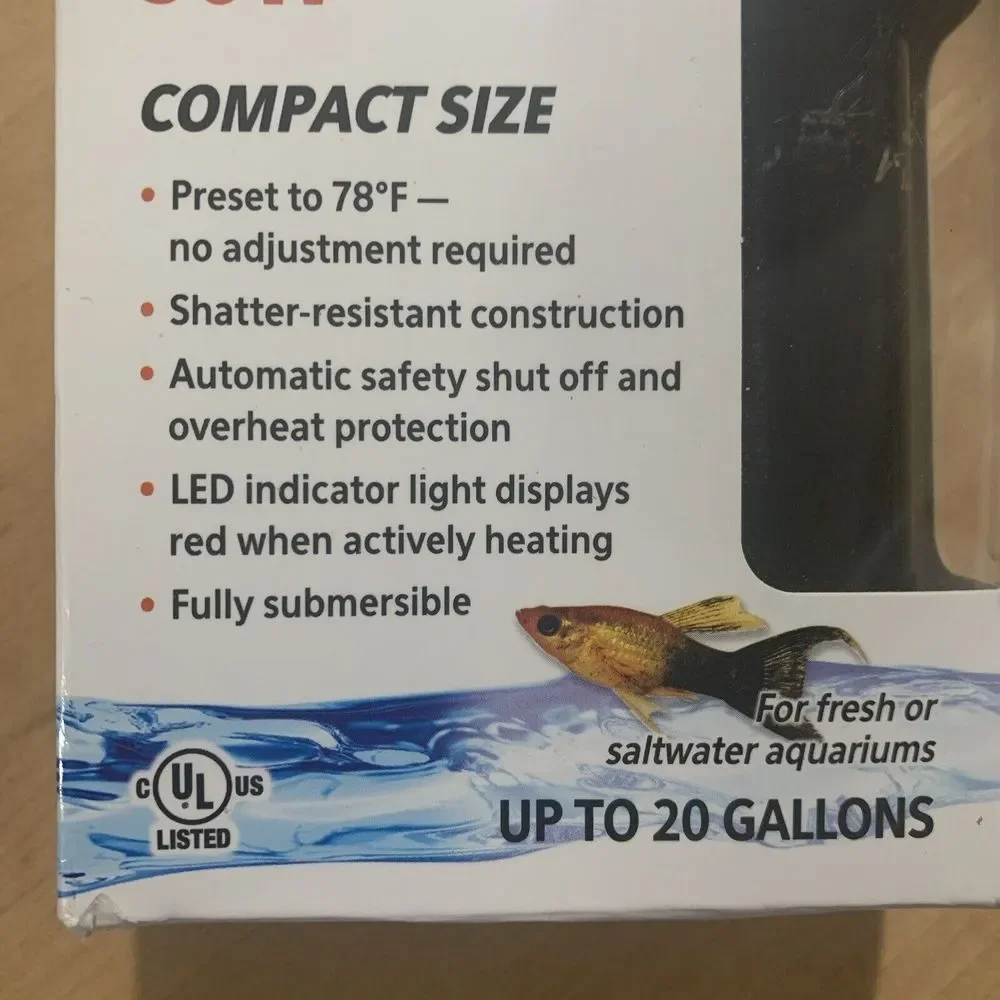 Aqueon Preset Aquarium Heater 50 Watts for Aquariums up to 20 Gallons